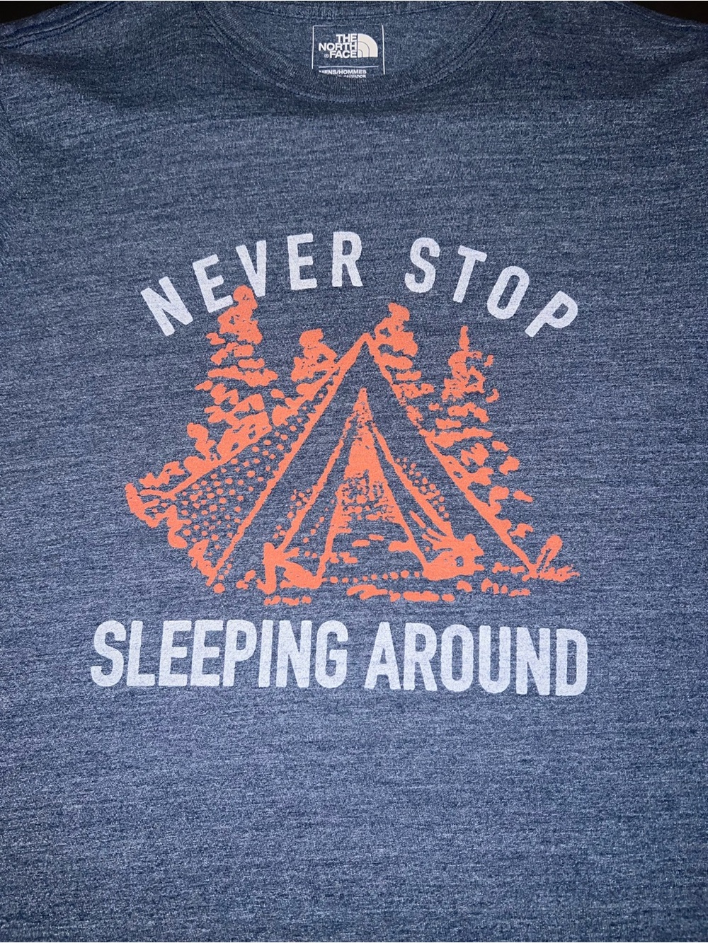 The North Face Never Stop Sleeping Around Graphic Tee Camping Men’s Size Small